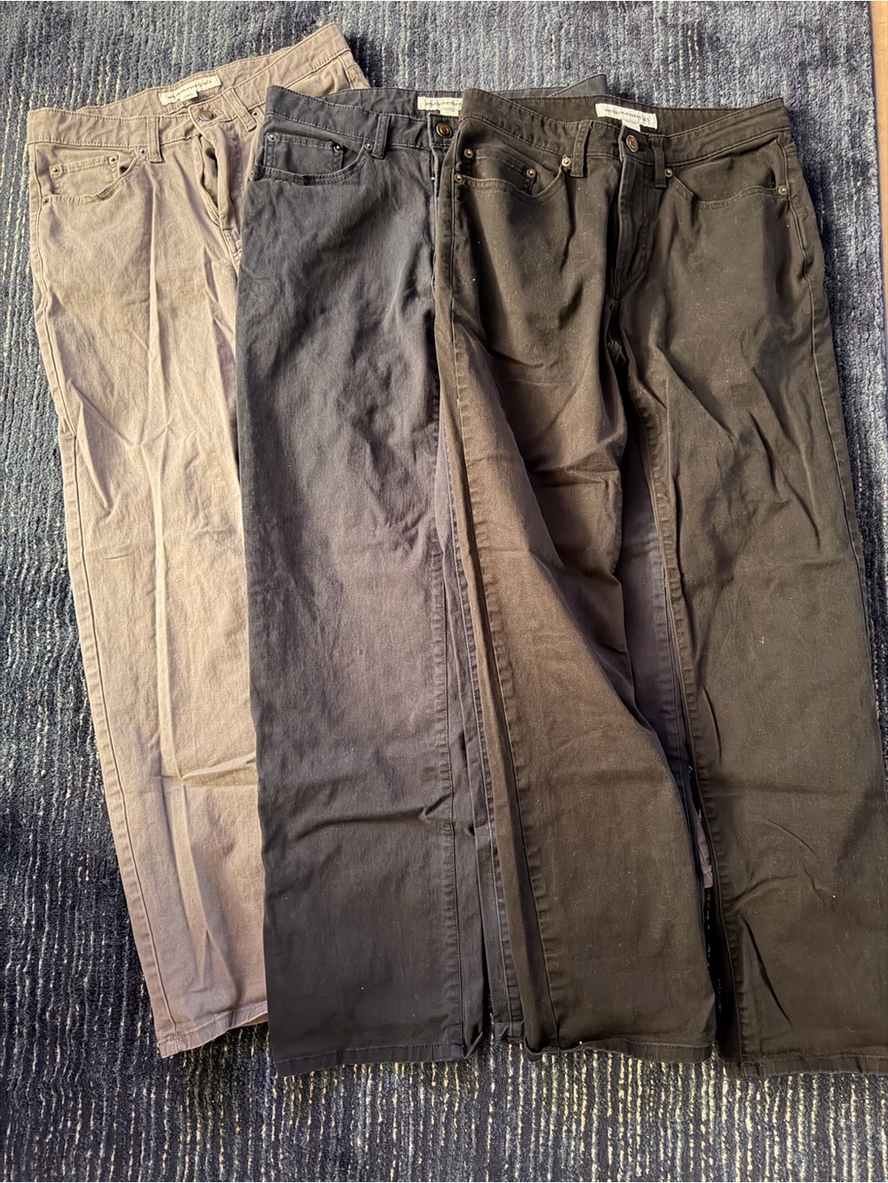 Amazon Essentials Men's Chinos - Black and Gray Pair